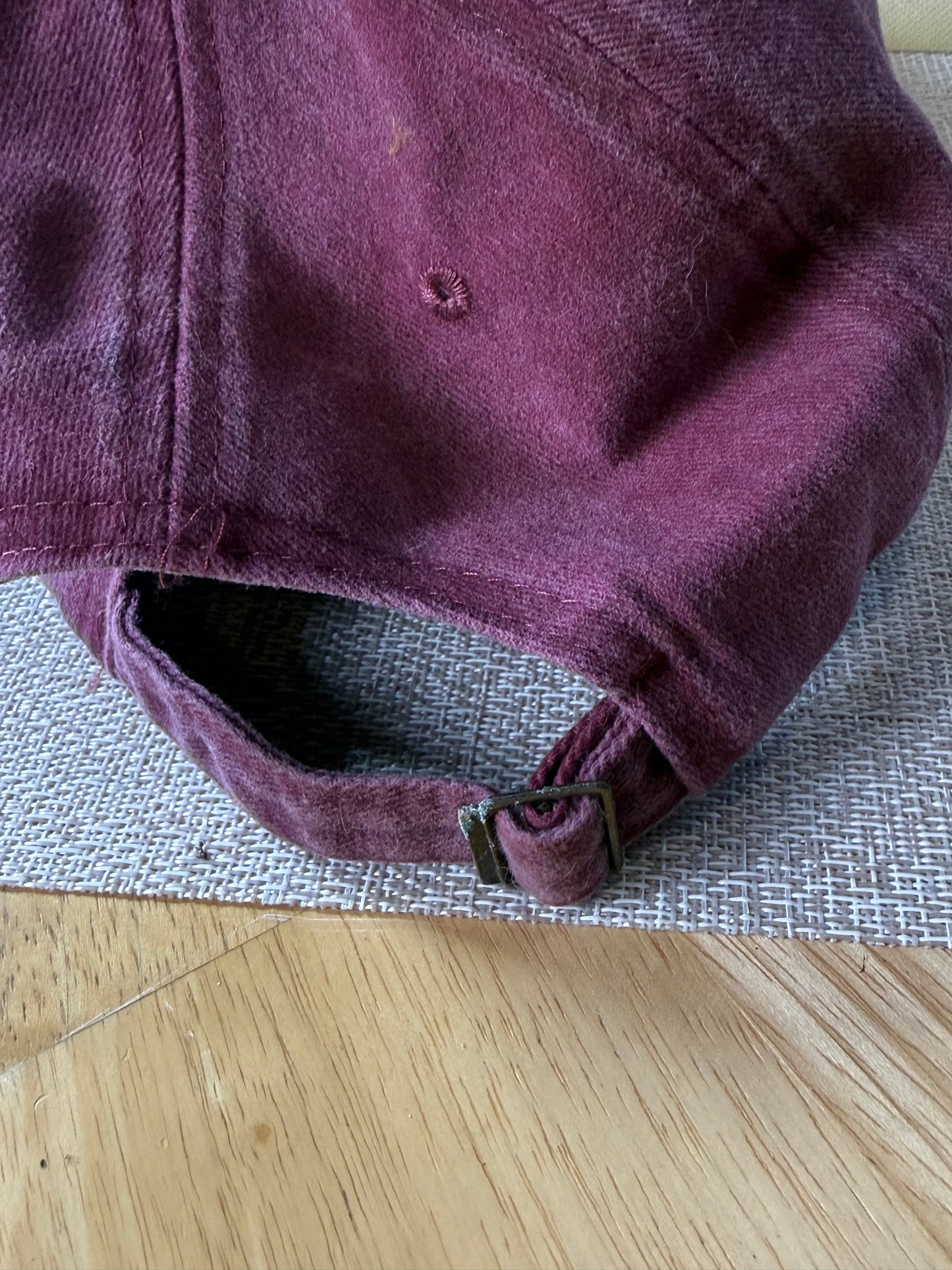 Heather red palm tree baseball cap