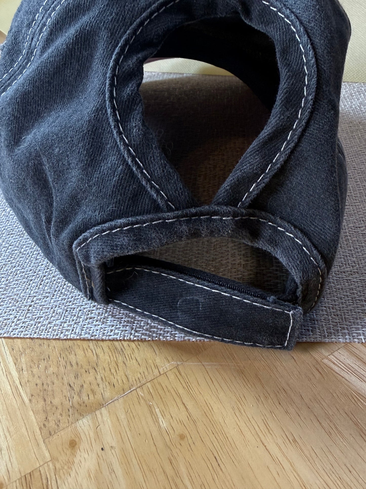 Distressed red, white, and blue star baseball cap